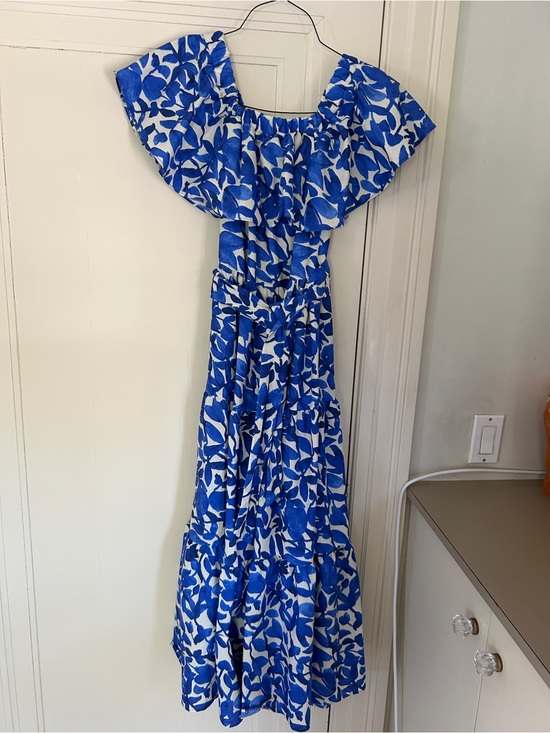 Dresses & Skirts - Blue Floral Off-Shoulder Maxi Dress